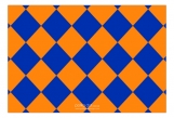 Orange and Blue Checkerboard Insert Card
