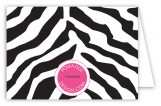 Black Zebra Folded Note Card