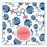 Blue Rattle Gift Tag