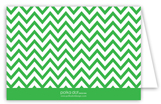 Chevron Green Folded Note Card