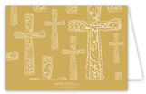 Gold Cross Background Note Card