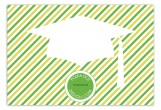 Green Oxford Grad Cap Flat Note Card