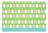 Lime Summer Pops Flat Note Card