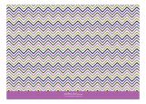 Chevron And Dot Radiant Orchid Photo Card