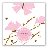 Pink Butterfly Landing Gift Tag