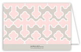 Pink Monogram Cross Note Card