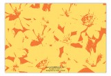Pop Art Flowers Yellow Flat Note Card