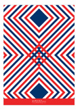 Red White and Blue Graphic Pattern
