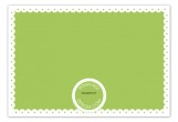Spring Scalloped Apple Flat Note Card
