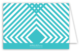 Teal Graphic Folded Note Card