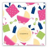 Twin Girl Carriage Gifts Gift Tag