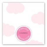 Twin Girl Stork in the Sky Gift Tag
