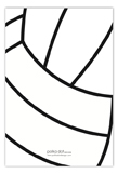 Volleyball Banner Flat Note Card