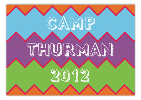 Kids Camp Stationery Chevron Postcard