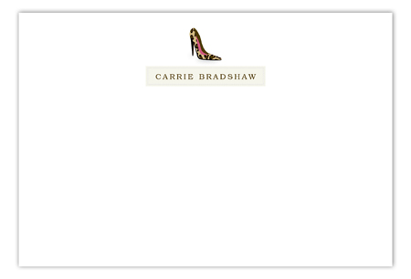 Carrie High Heel Flat Note Card