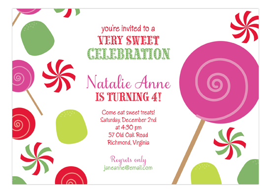 Christmas Candyland Invitation
