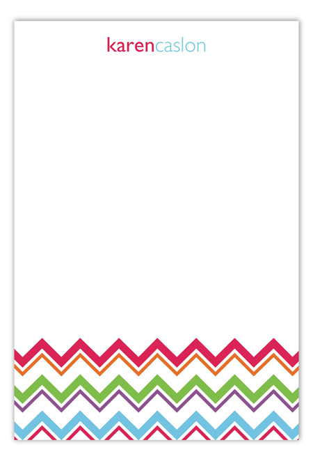 Colorful Chevron Flat Note Card
