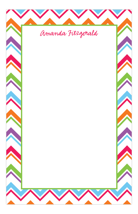 Colorful Chevron Notepad