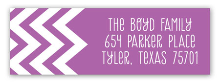 Crazy About Chevron Radiant Orchid Address Label