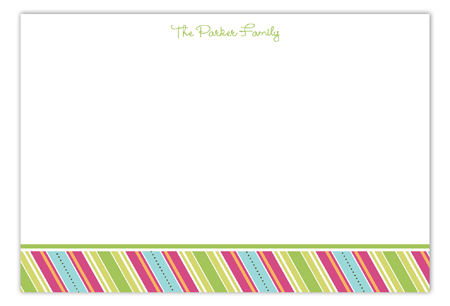Easter Candy Stripes Flat Note Card