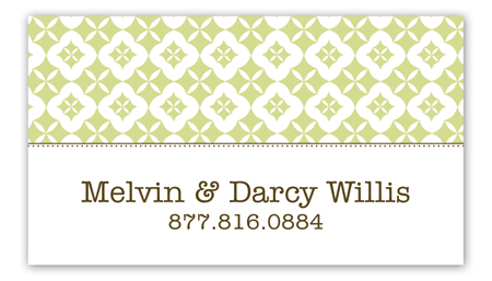 Green Pure Pattern Calling Card