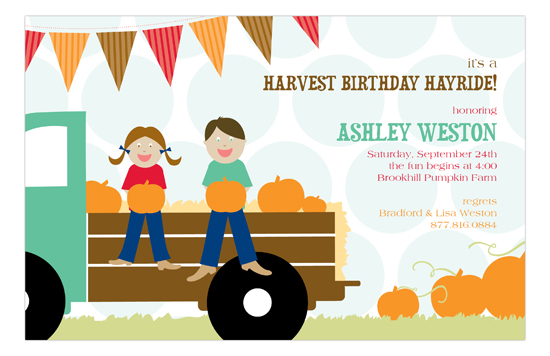 Harvest Hayride Invitation