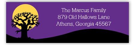Haunted House Halloween Return Address Labels