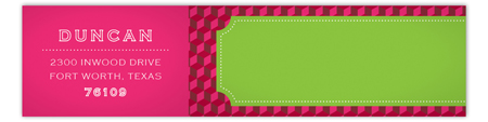 Hot Pink Stepping Blocks Envelope Wrap