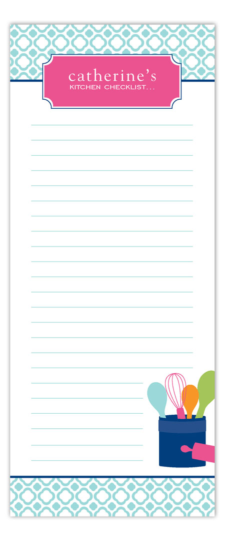 Kitchen Checklist Notepad
