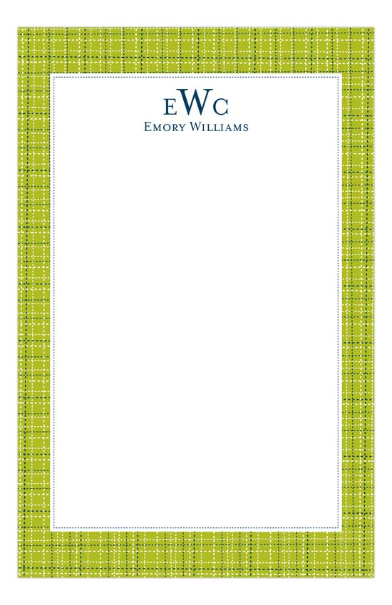 Lime Tweed Notepad