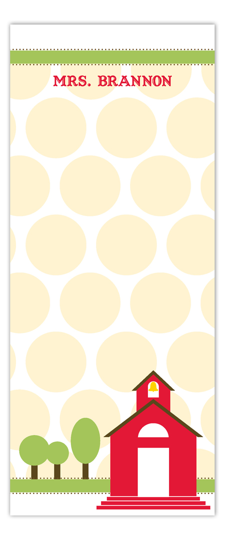 Little Red Schoolhouse Skinny Notepad
