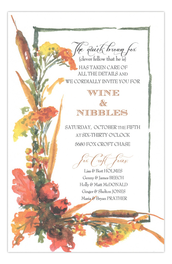 Autumn Seeds Formal Cocktail Party Invitation