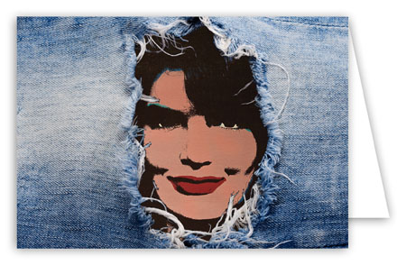 Jacqueline Kennedy In Jeans Note Card