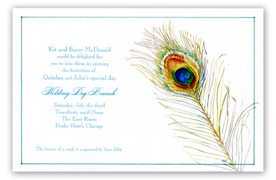 Peacock Plumage Invitation