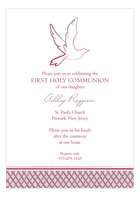 Pink Dove Invitation