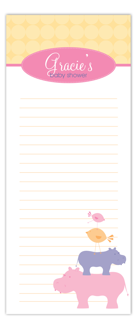Pink Hippos Notepad