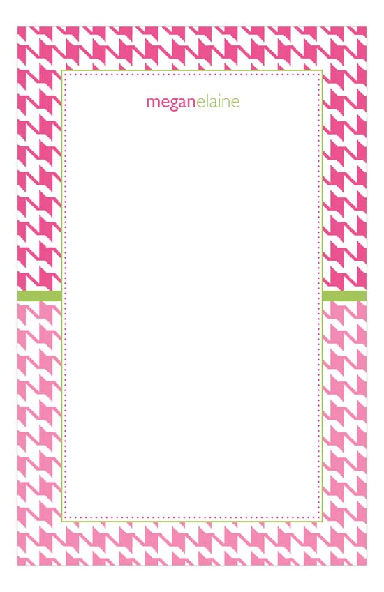 Pink Houndstooth Notepad