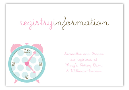 Pink Round the Clock Enclosure Card