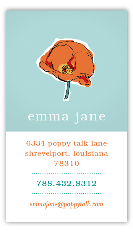 Poppy Talk Calling Card