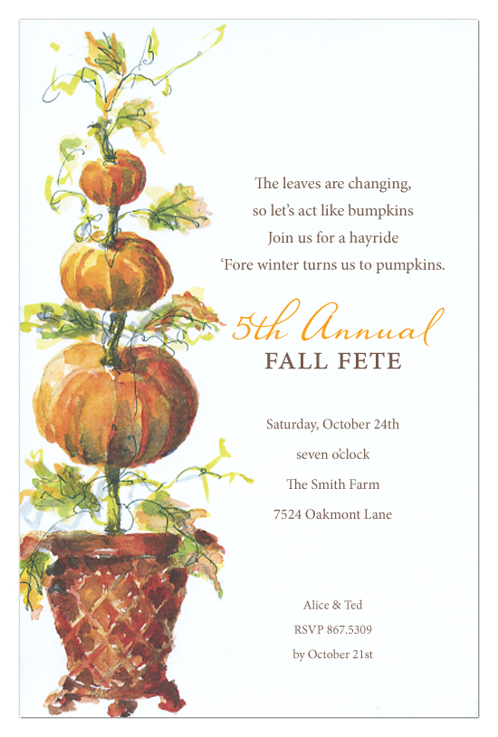 Pumpkin Trio Invitation