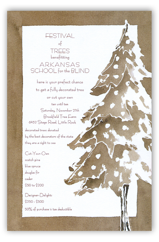 Sepia Tree Invitation
