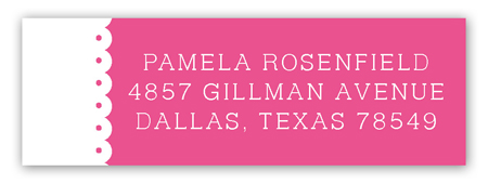 Spring Scalloped Pink Address Label
