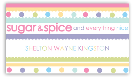 Sugar and Spice Calling Card