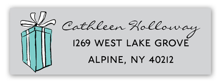 Tiffany Blue Address Label