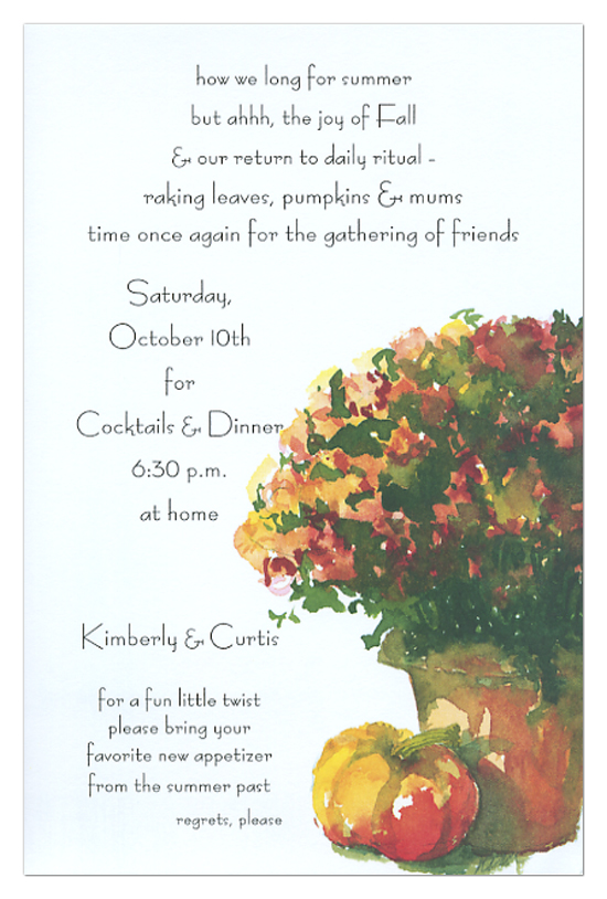 Traditional Fall Invitation