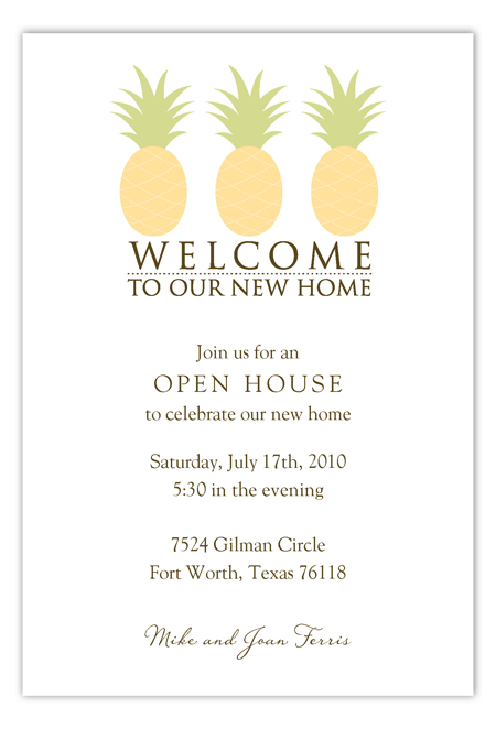 Welcome To Our New Home Invitation