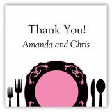 Black Plated Dinner Personalized Gift Tags