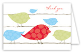 Blue Birds on a Wire Folded Note Card