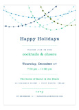 Blue Holiday Swag Invitation