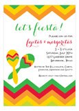 Fiesta Maracas Invitation